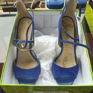 Blue women’s high heels